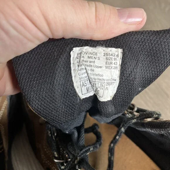 Brahmas Boots Mens 9.5 Work Or Outdoor Leather Brown Shoes Province Steel Toe - Picture 7 of 15